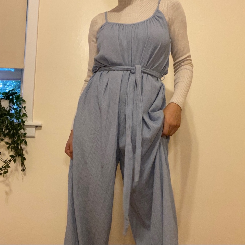 H&M Blue Wide Leg Romper Playsuit